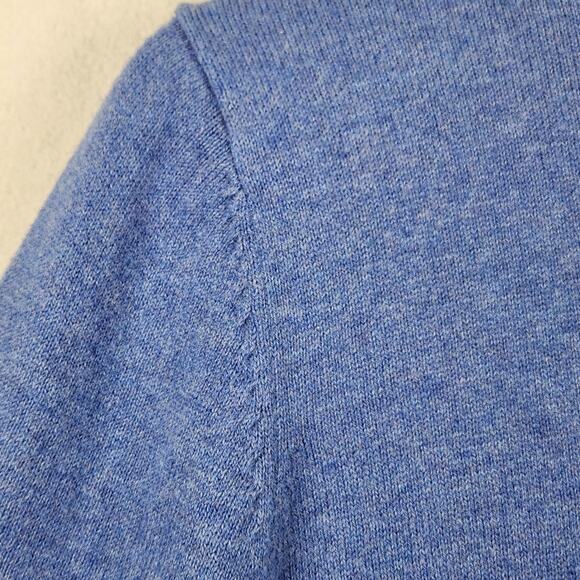 L.L.Bean Cotton/Cashmere Blend Turtleneck Sweater Women’s SZ M Blue Pullover EUC - Picture 6 of 13